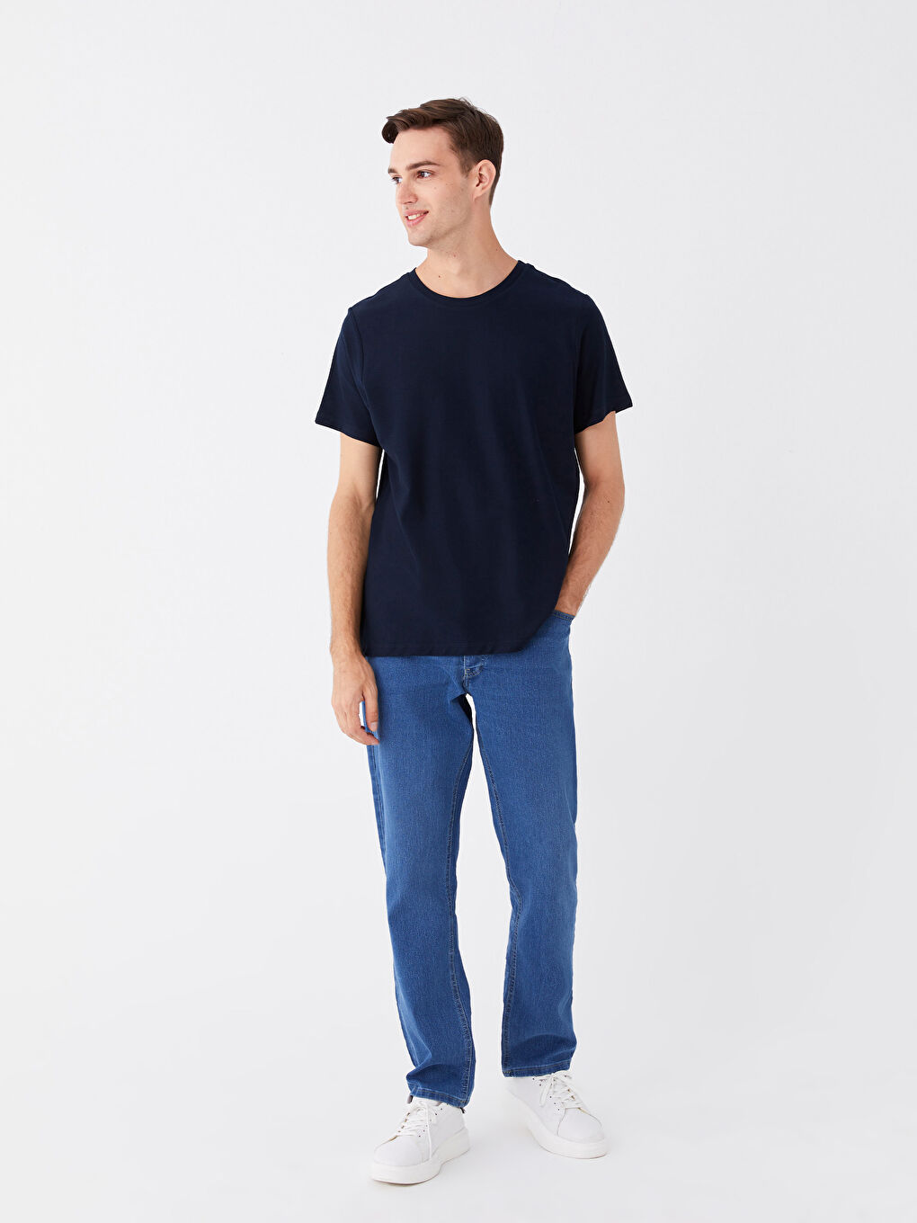 Rundhalsausschnitt Kurzarm T-Shirt für Herren-2