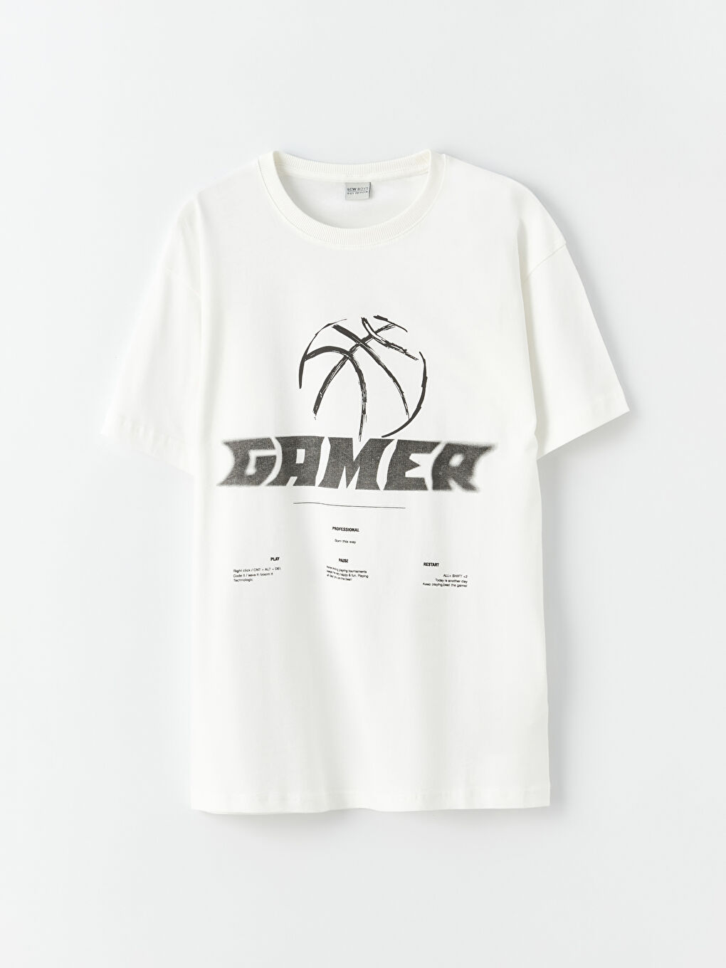 Rahat Kalıp Bisiklet Yaka Erkek Çocuk Tişört