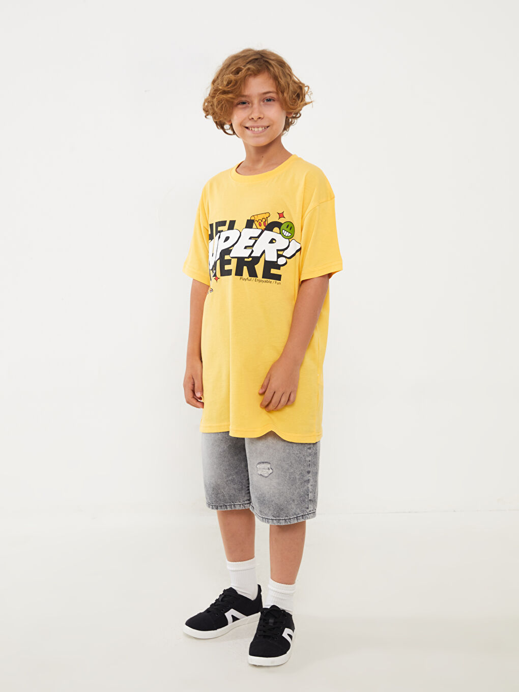 T-shirt Imprimé à Col Rond Coupe Décontractée pour Garçons-2