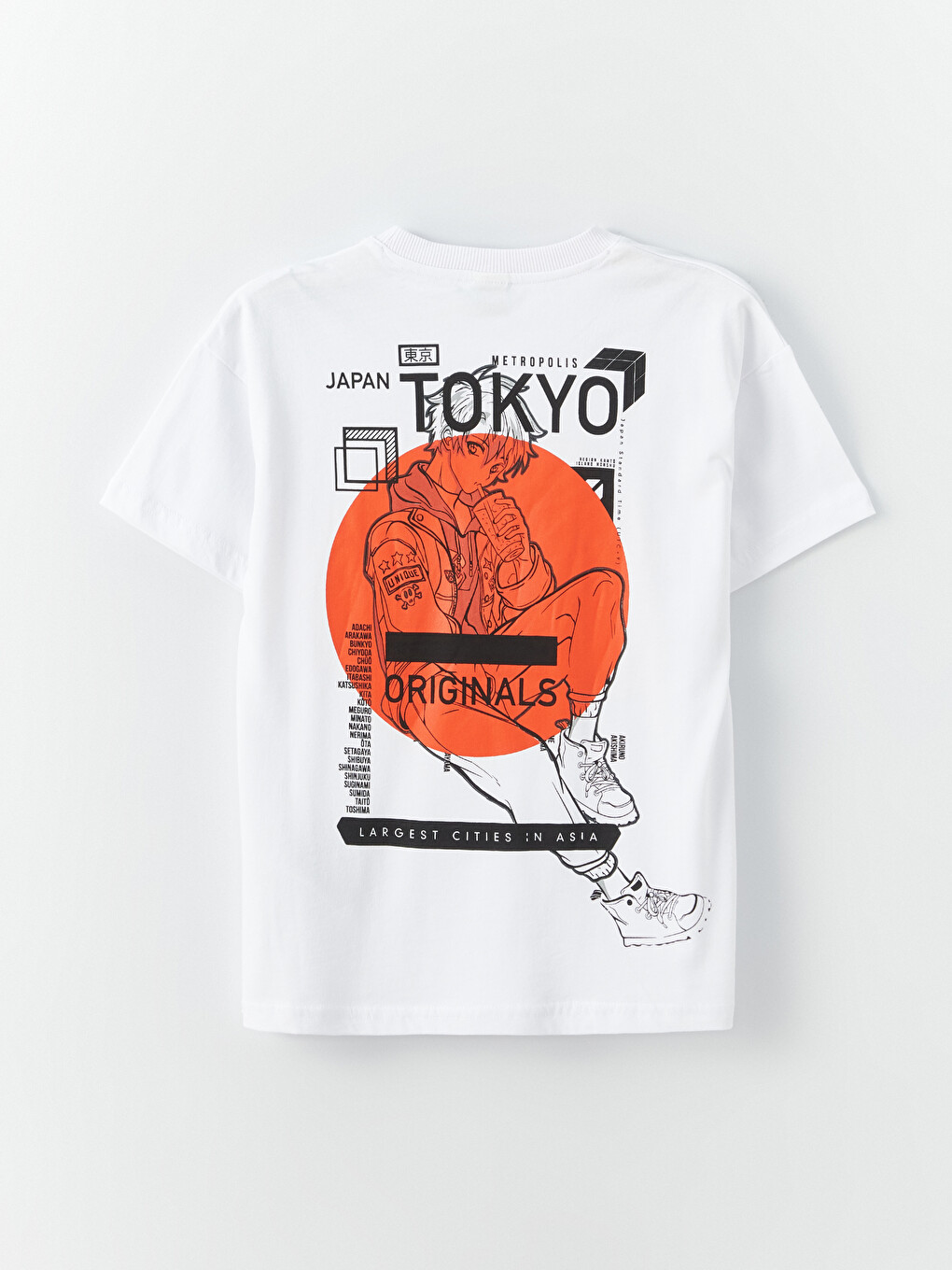 Relaxed Fit Crew Neck Printed Boys' T-Shirt-1