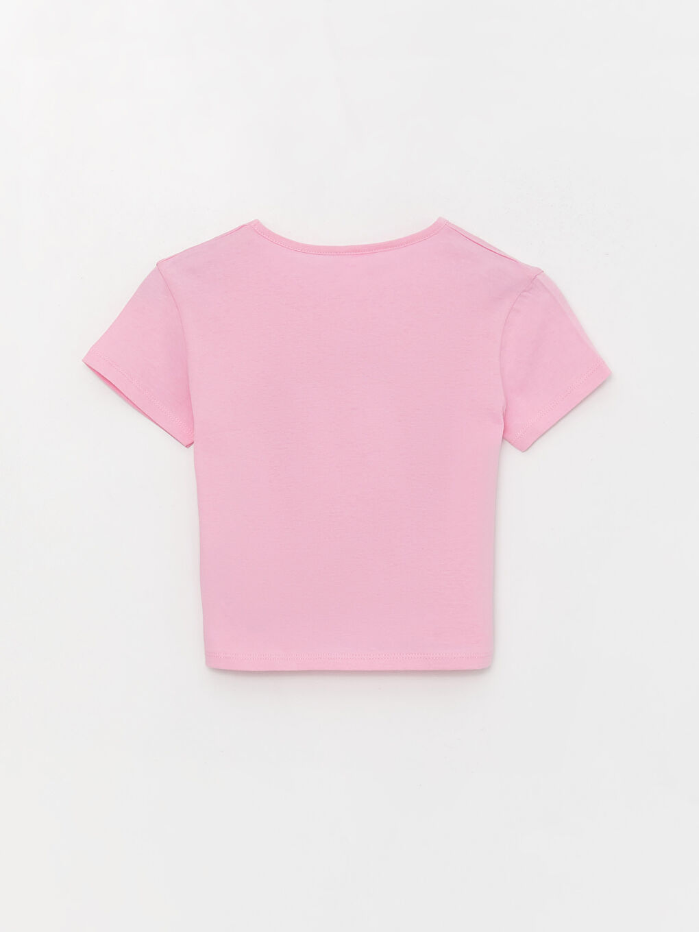 Pembe Bisiklet Yaka Baskılı Kız Bebek Tişört-1