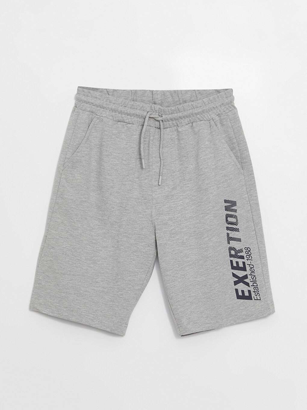 Gri Standart Kalıp Erkek Şort-5