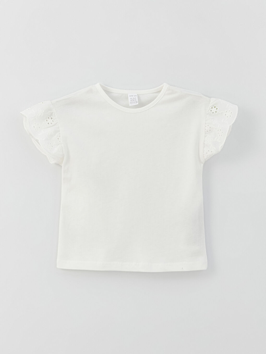 Crew Neck Basic Baby Girls' T-Shirt