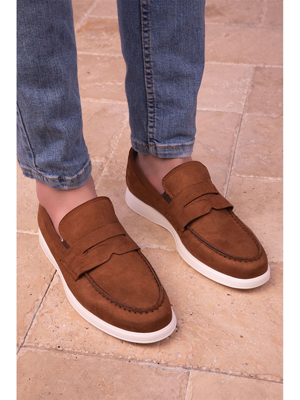 Kahverengi Süet Görünümlü Erkek Klasik Ayakkabı-1