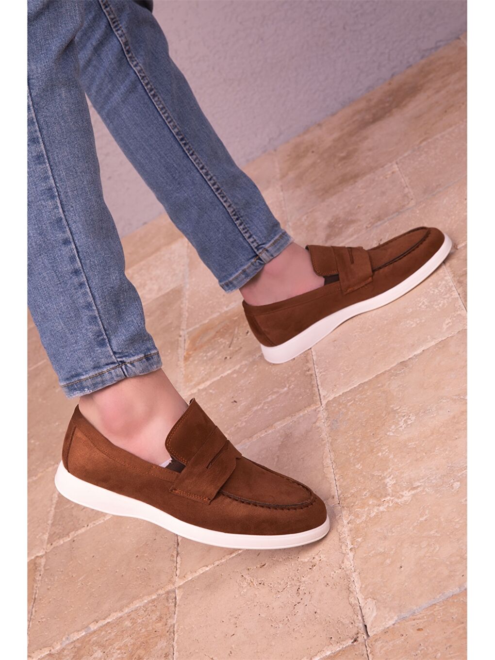 Kahverengi Süet Görünümlü Erkek Klasik Ayakkabı-2