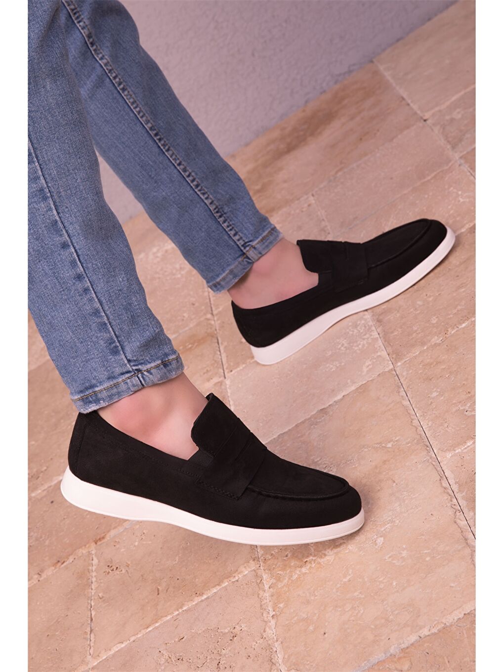 Siyah Süet Görünümlü Erkek Klasik Ayakkabı-1