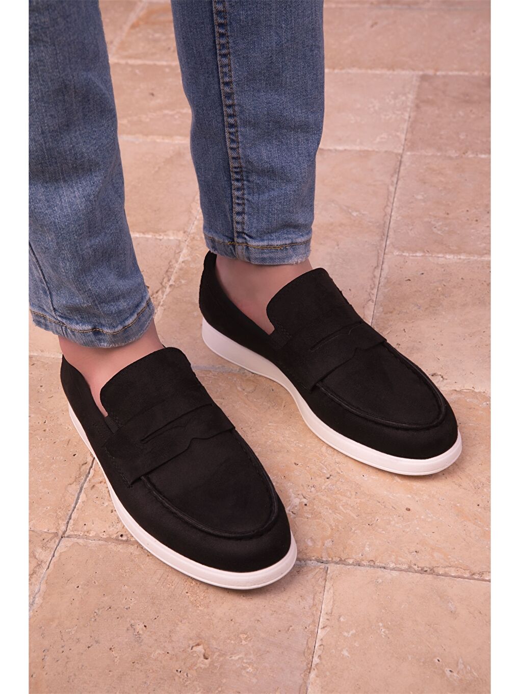 Siyah Süet Görünümlü Erkek Klasik Ayakkabı-2