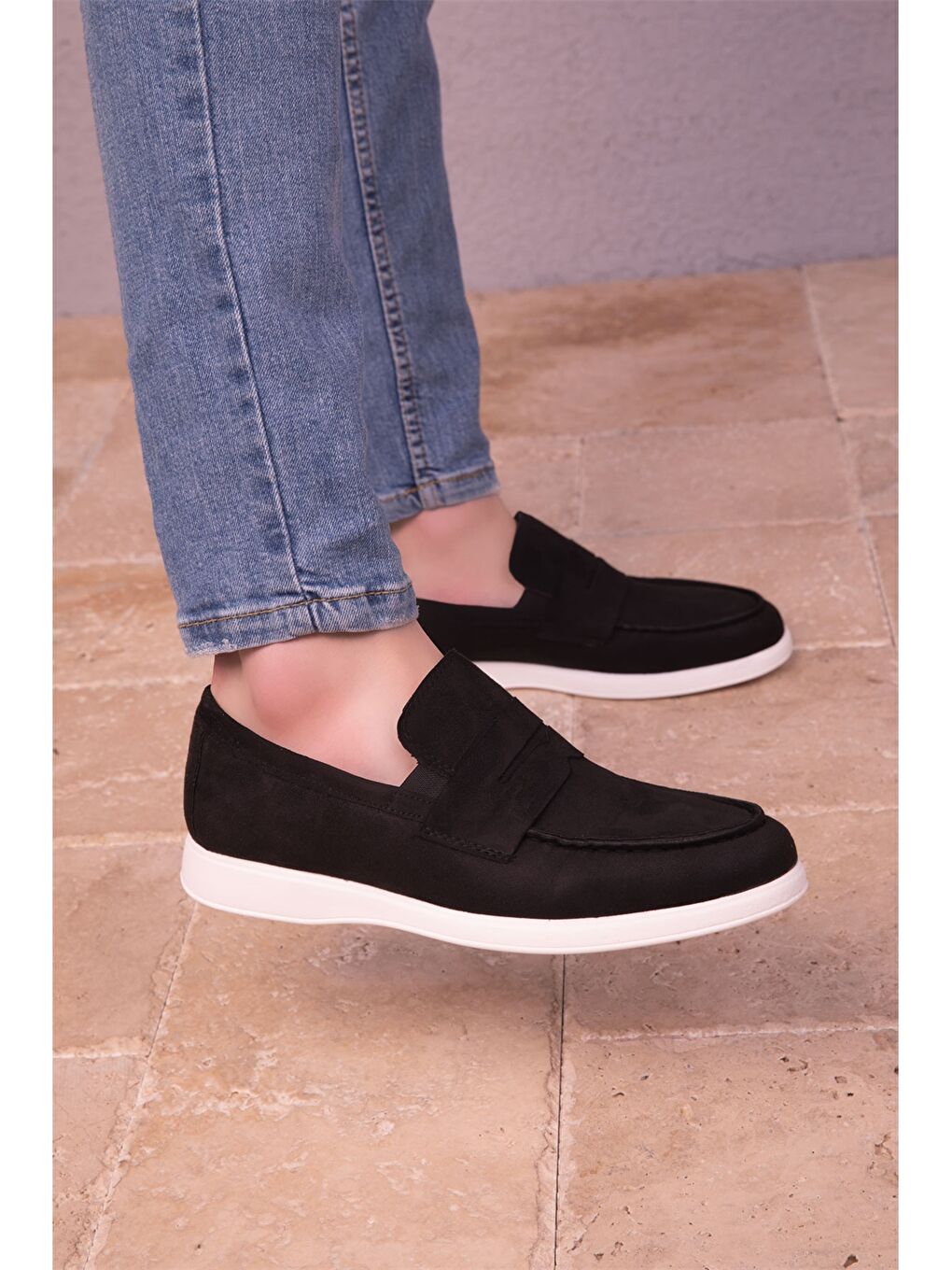 Siyah Süet Görünümlü Erkek Klasik Ayakkabı-3