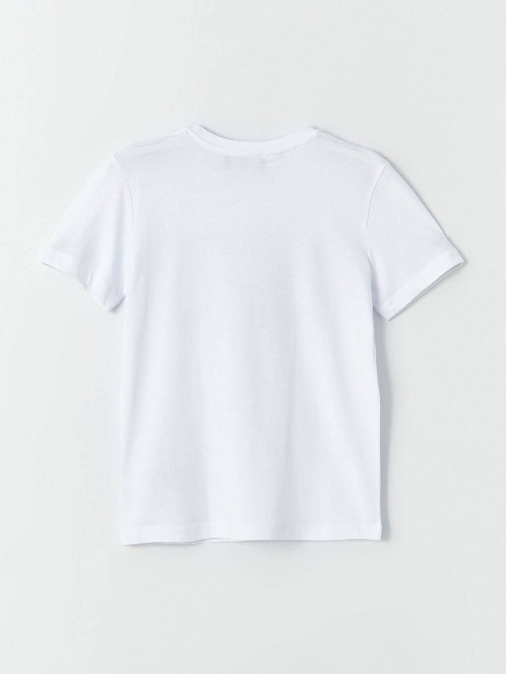 Beyaz Bisiklet Yaka Beşiktaş Baskılı Kısa Kollu Erkek Çocuk Tişört-2