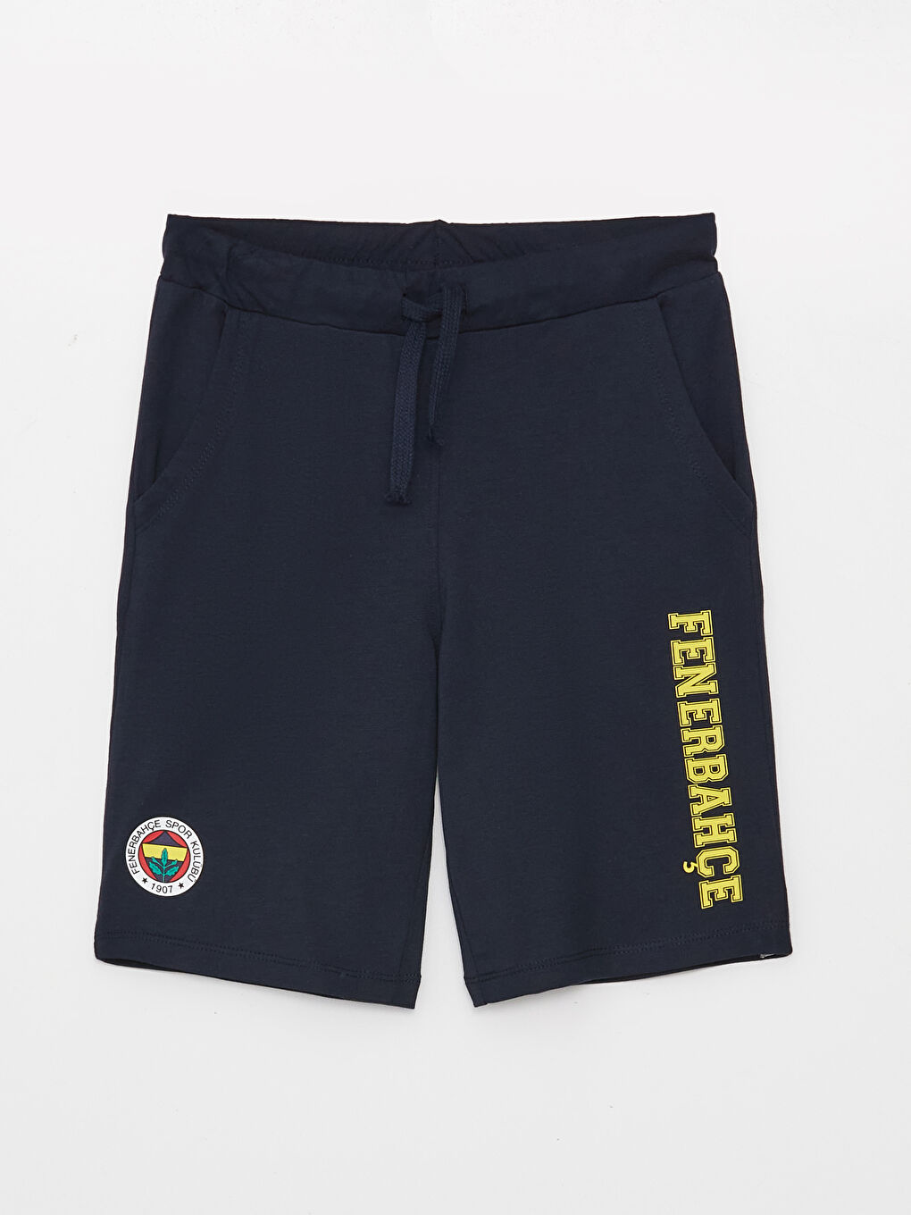 Lacivert Beli Lastikli Fenerbahçe Baskılı Erkek Çocuk Şort