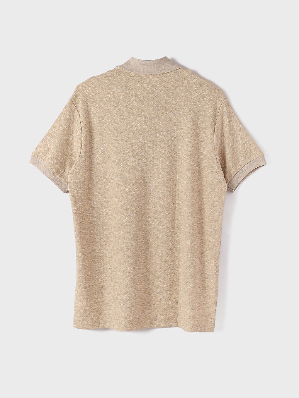 Buttoned Polo Collar Short Sleeve Men's T-Shirt-2