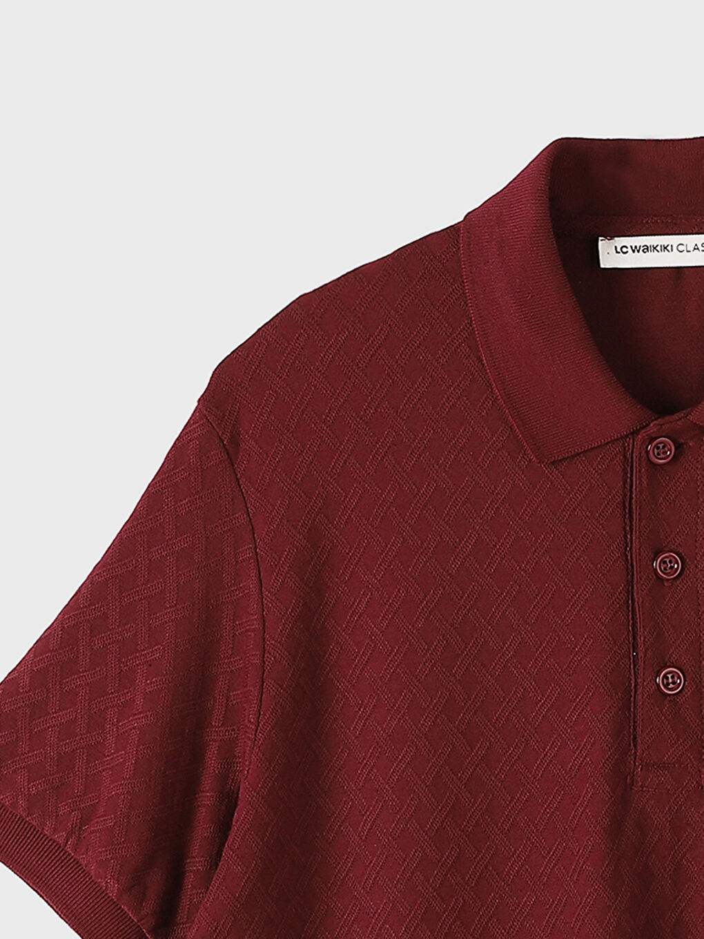 Buttoned Polo Neck Short Sleeve Men's T-Shirt-1