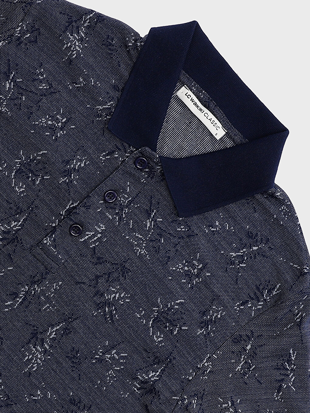 تي شيرت رجالي بياقة بولو بأزرار وكم قصير-3