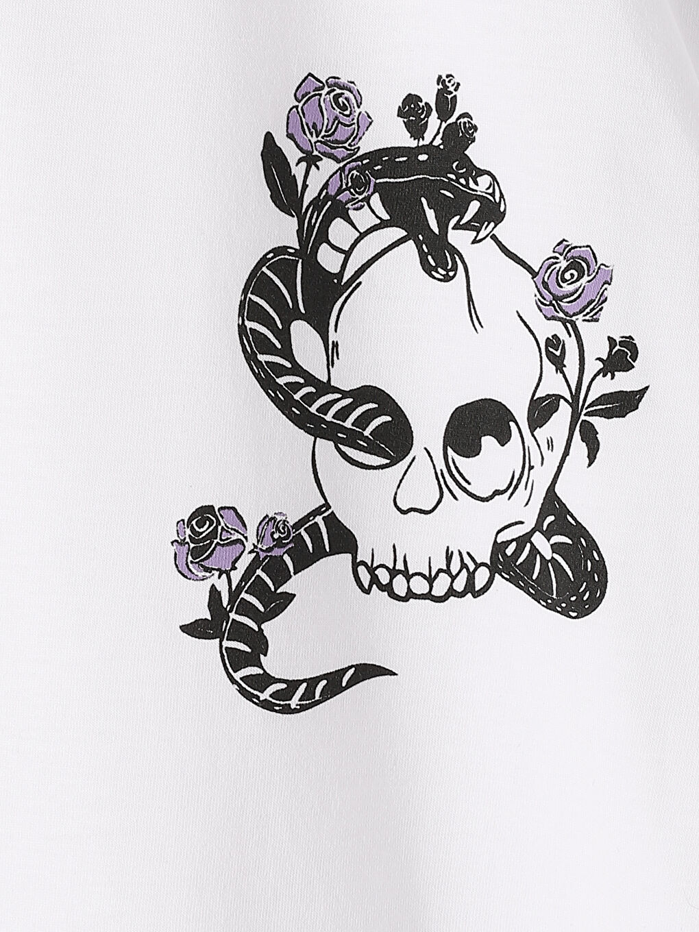 تيشيرت كم قصير مطبوع بياقة دائرية للرجال-3