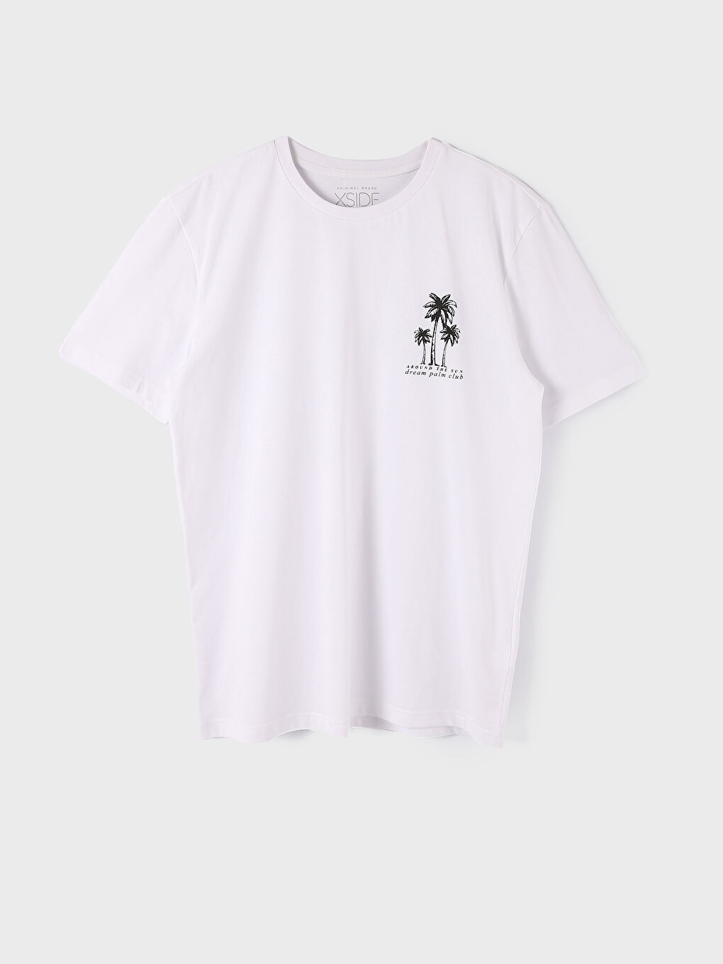 Crew Neck Short Sleeve Printed Combed Cotton Men's T-shirt