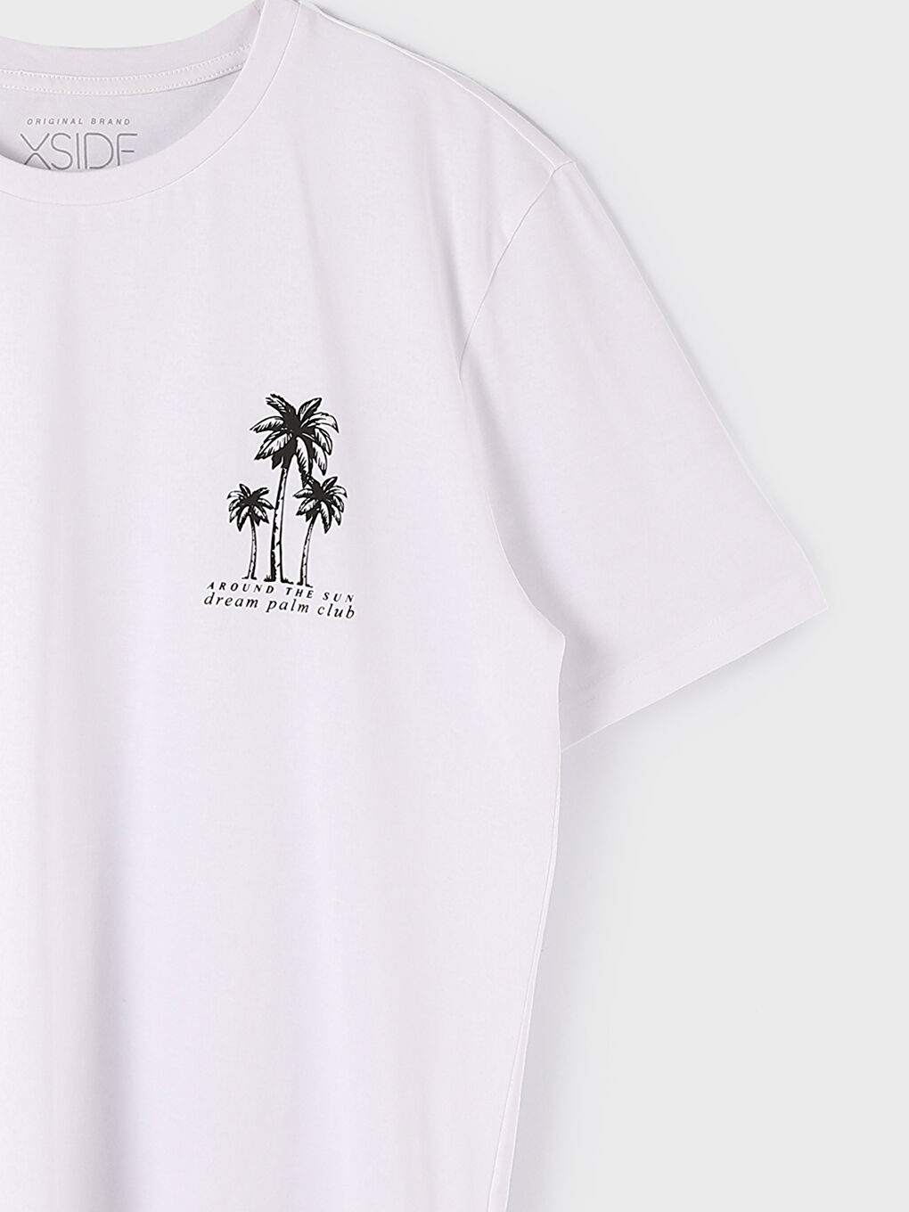 Crew Neck Short Sleeve Printed Combed Cotton Men's T-shirt-3