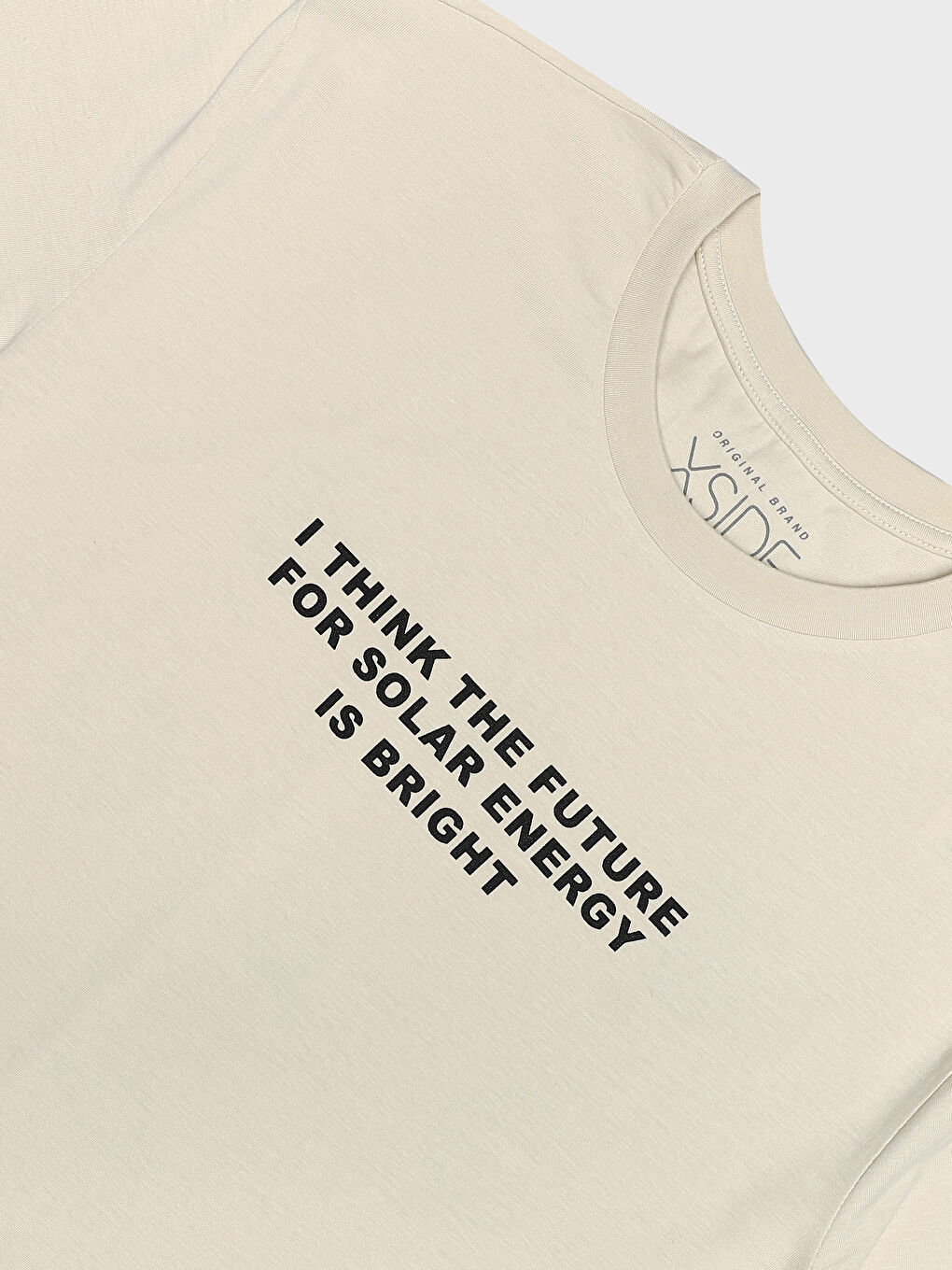 تيشيرت كم قصير مطبوع بياقة دائرية للرجال-1