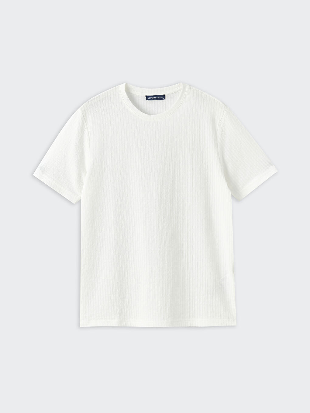 تي شيرت رجالي ياقة دائرية كم قصير مخطط جيرسي-5