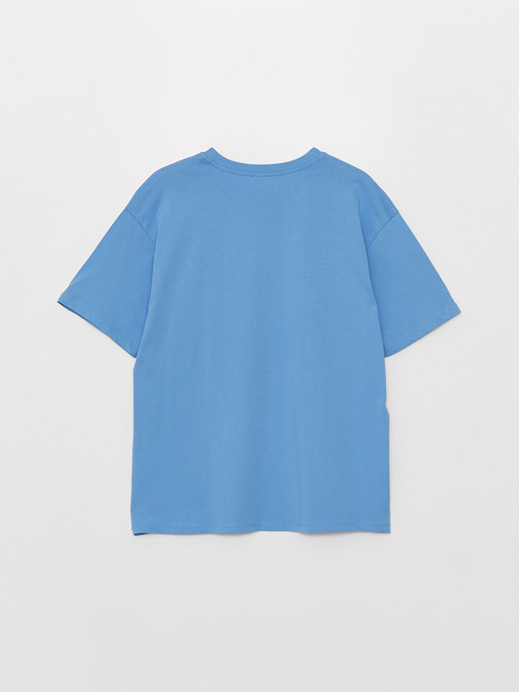 Mavi Bisiklet Yaka Baskılı Kısa Kollu Kadın Tişört-6