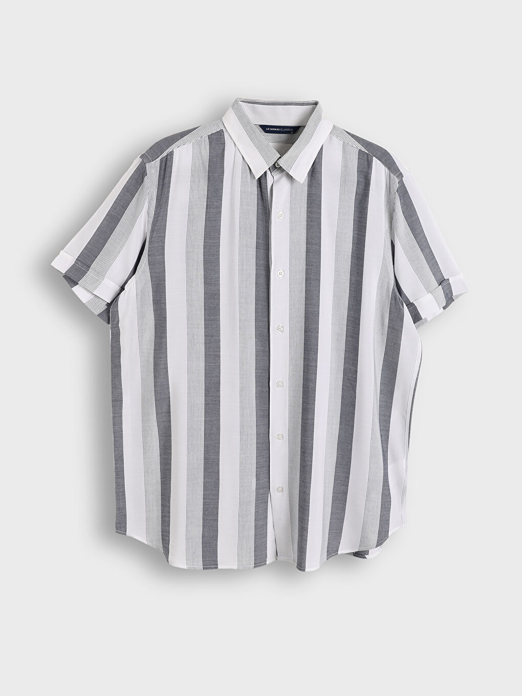 Relaxed Fit Short Sleeve Striped Men's Shirt