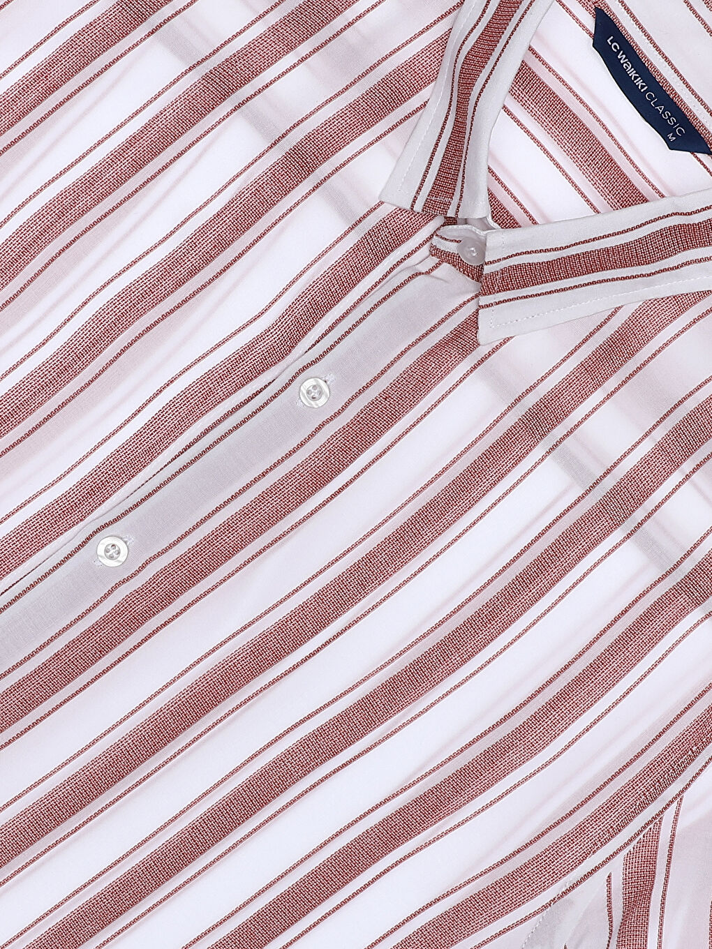 Relaxed Fit Short Sleeve Striped Men's Shirt-1
