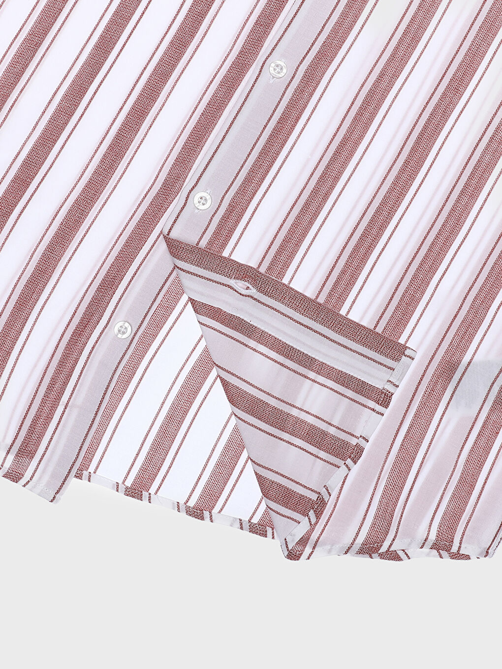 Relaxed Fit Short Sleeve Striped Men's Shirt-2