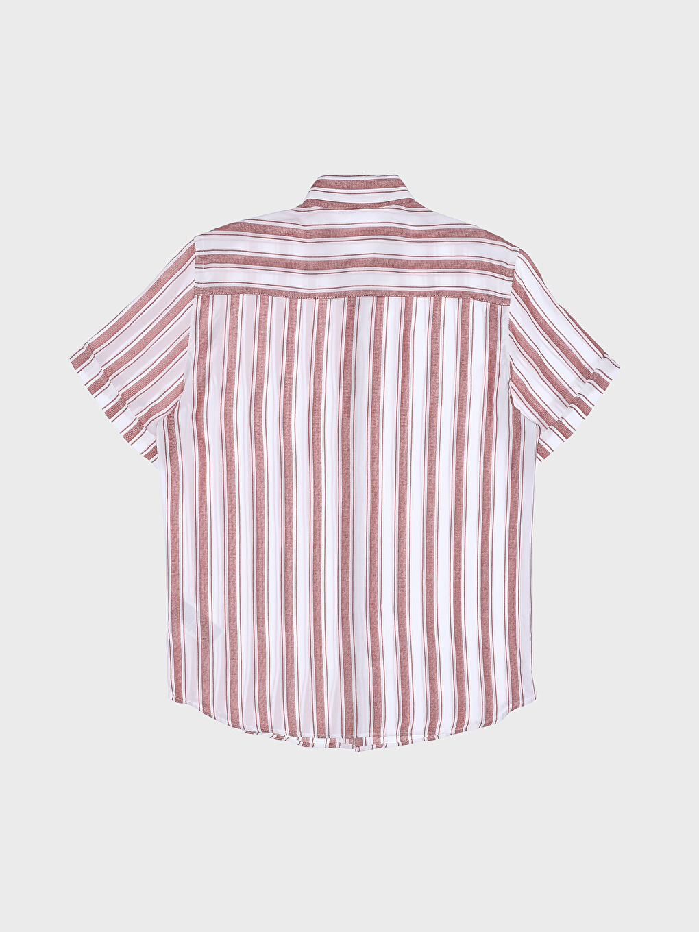 Relaxed Fit Short Sleeve Striped Men's Shirt-3