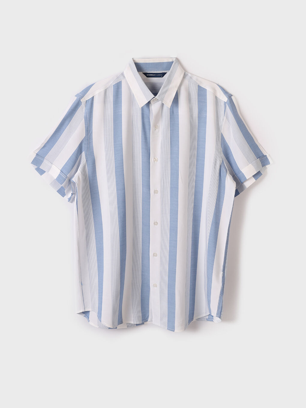 Relaxed Fit Short Sleeve Striped Men's Shirt