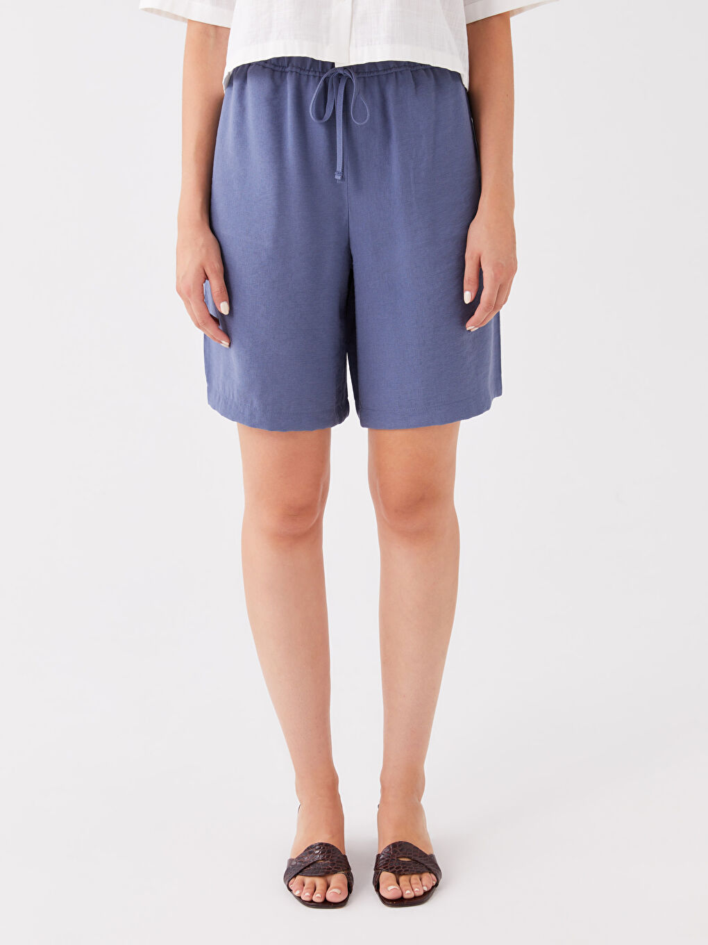 Elastic Waist Comfortable Fit Women's Shorts -S3KS16Z8-HNE