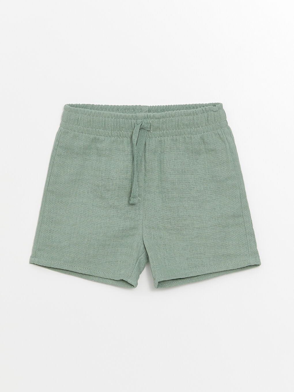 Yeşil Beli Lastikli Basic Erkek Bebek Şort