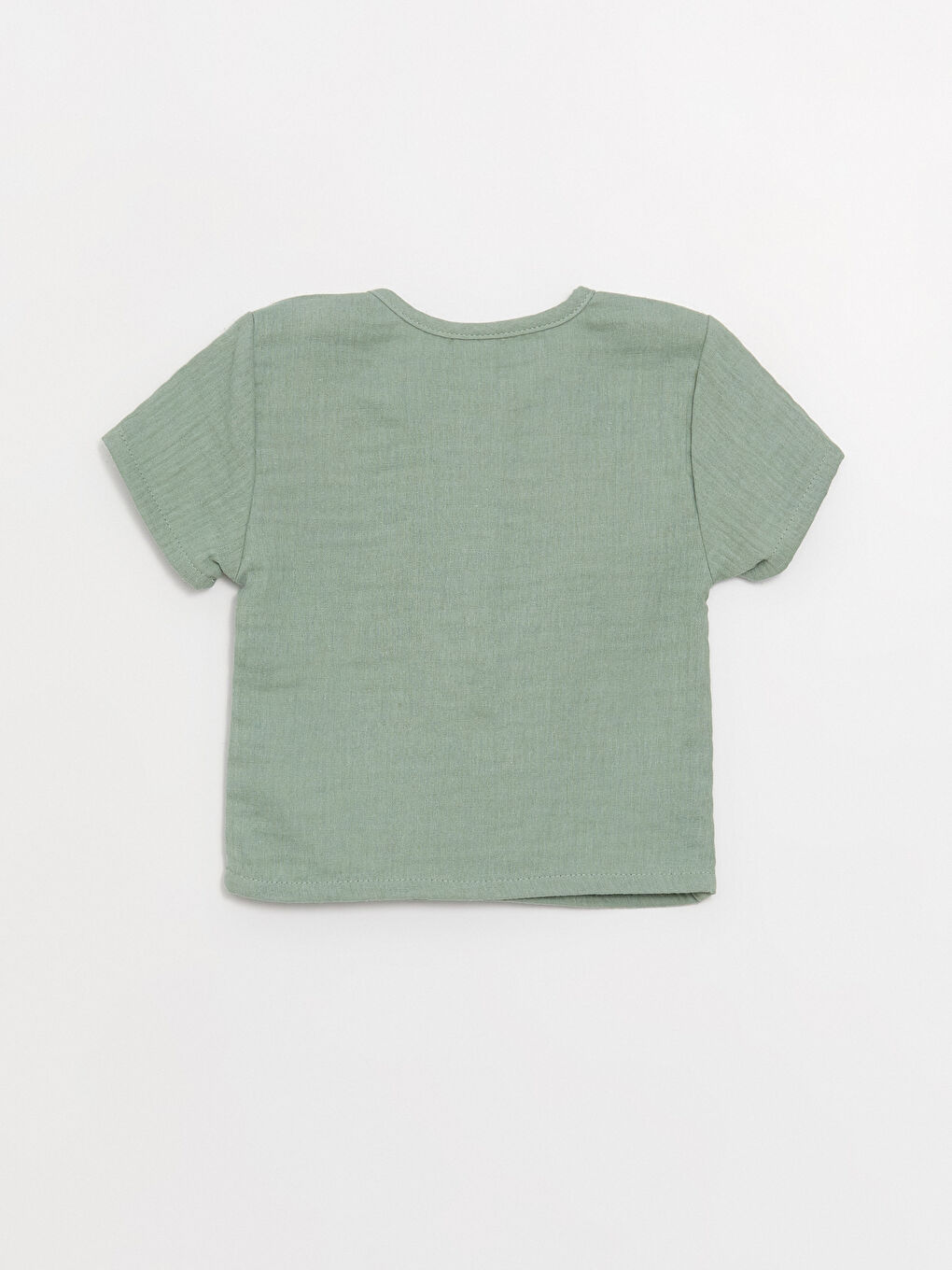 Yeşil Bisiklet Yaka Erkek Bebek Tişört ve Şort 2'li-3