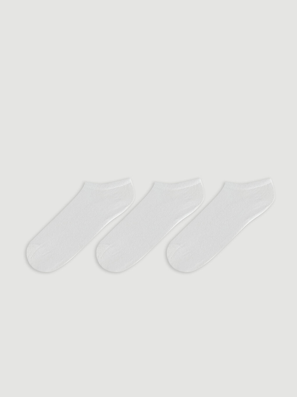 Beyaz Erkek Patik Çorap 3'lü