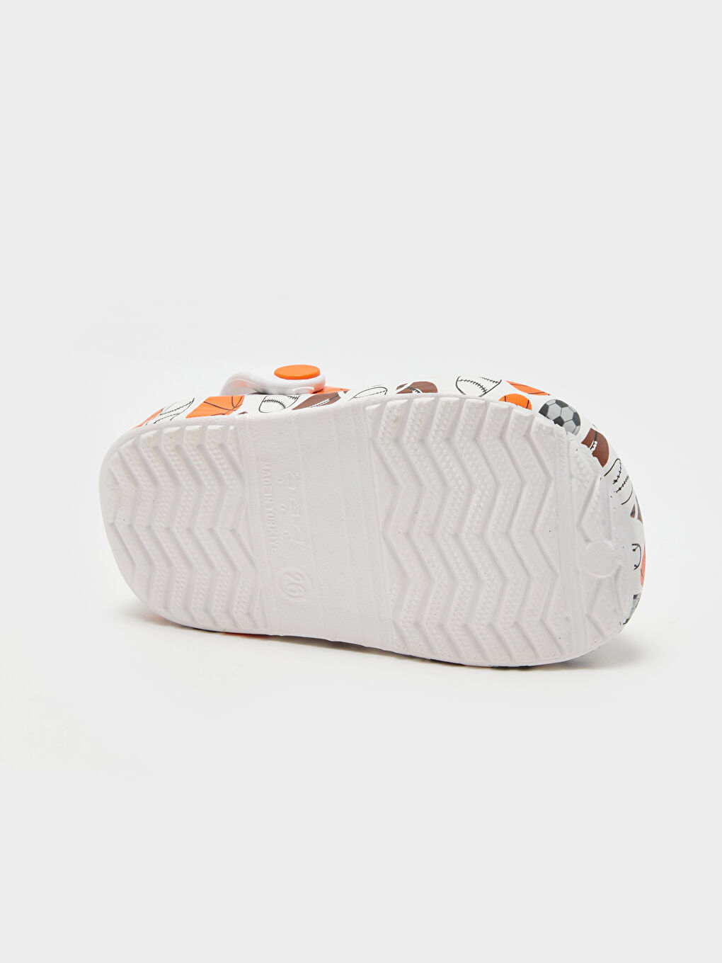 Beyaz Baskılı Erkek Çocuk Sandalet-3