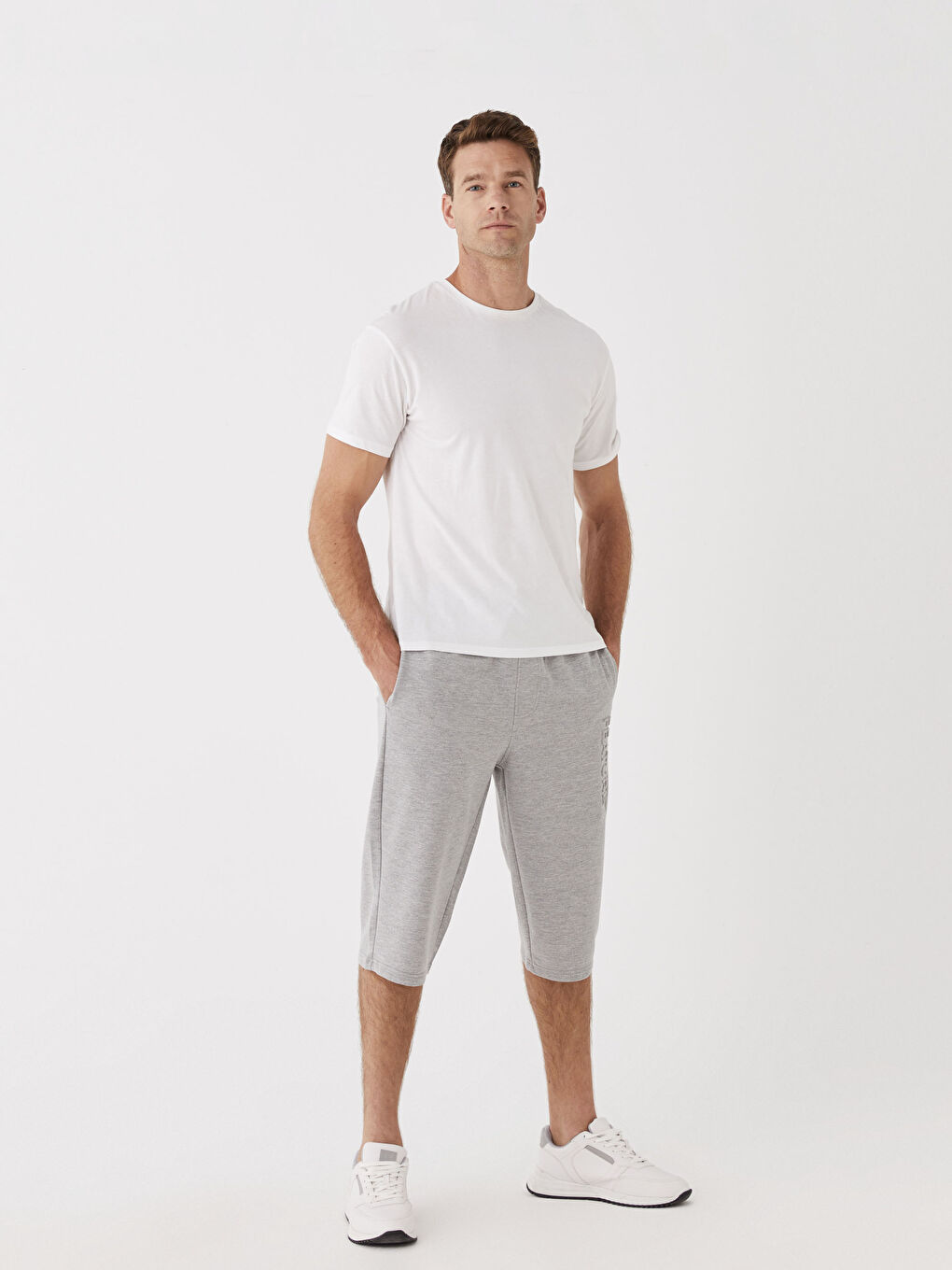 Gri Standart Kalıp Erkek Roller Şort