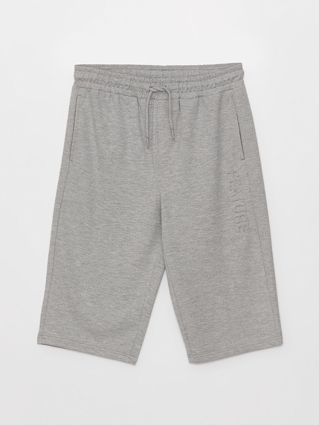 Gri Standart Kalıp Erkek Roller Şort-5