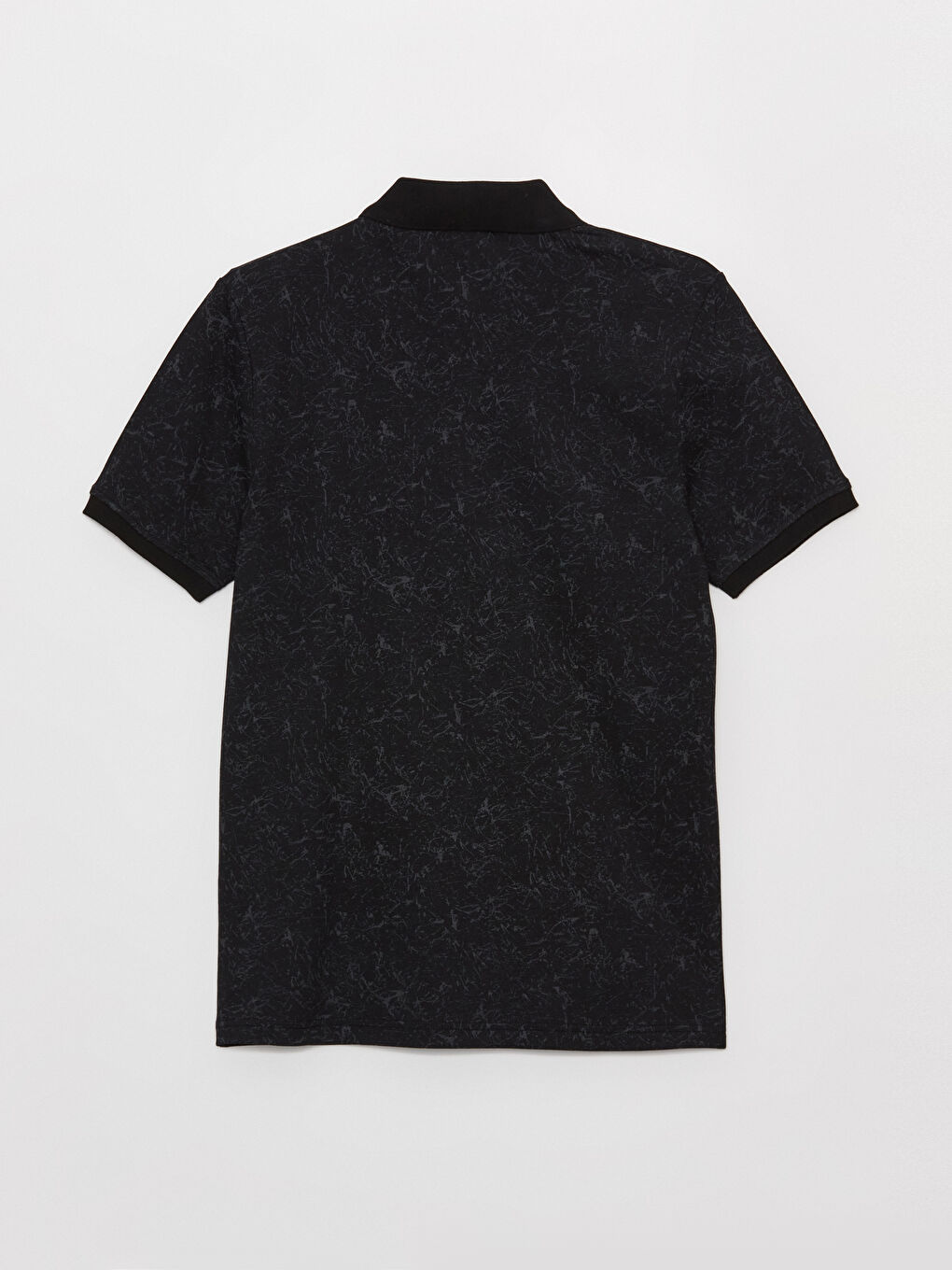 Polo Neck Short Sleeve Patterned Men's T-Shirt-6