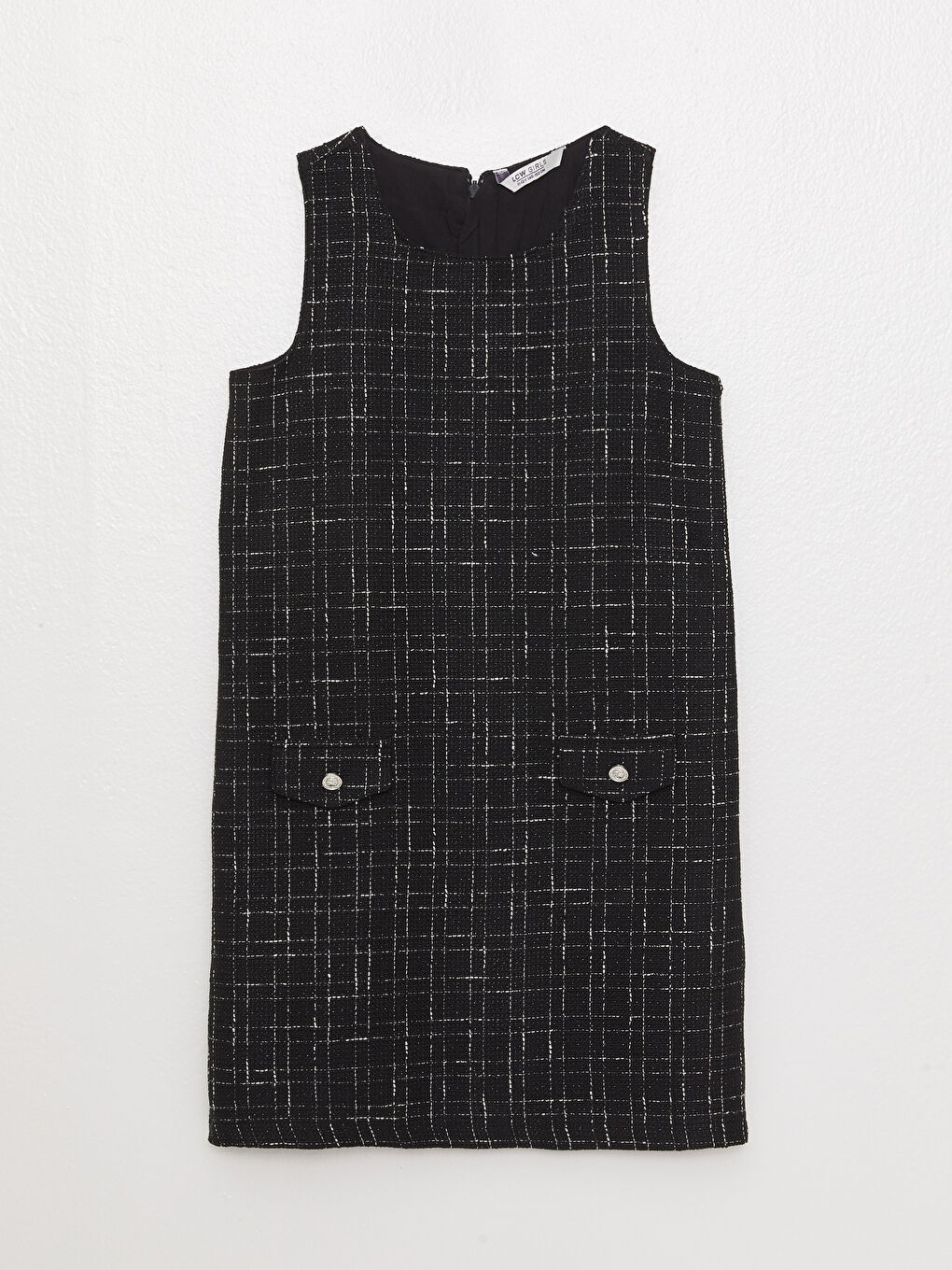 LCW Kids Crew Neck Plaid Girls' Dress -S42152Z4-LKX