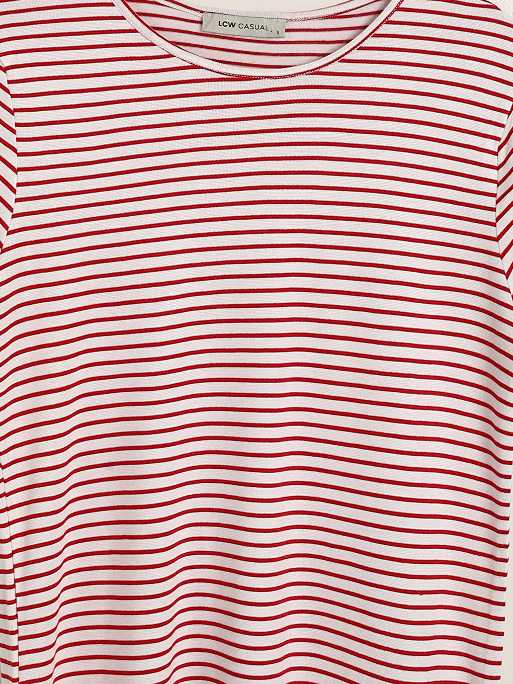 Crew Neck Striped Women's T-Shirt-3