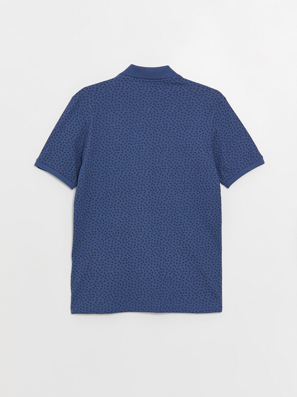 İndigo Polo Yaka Kısa Kollu Desenli Erkek Tişört-6