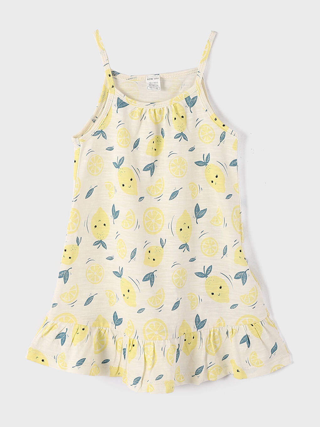 فستان للبنات حديثي الولادة بياقة دائرية