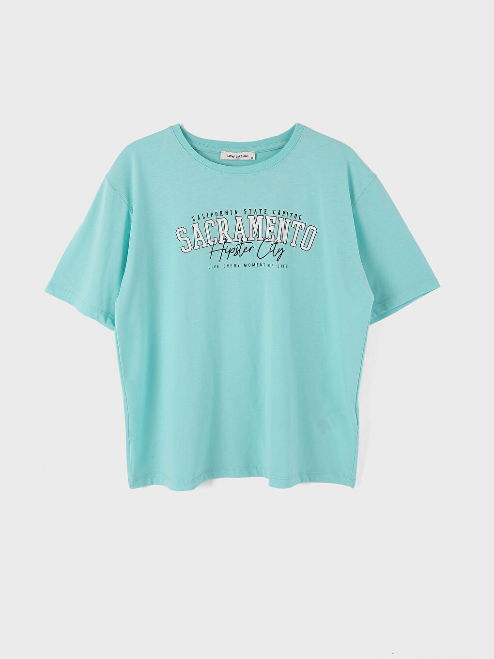 Crew Neck Short Sleeve Women's Printed T-Shirt