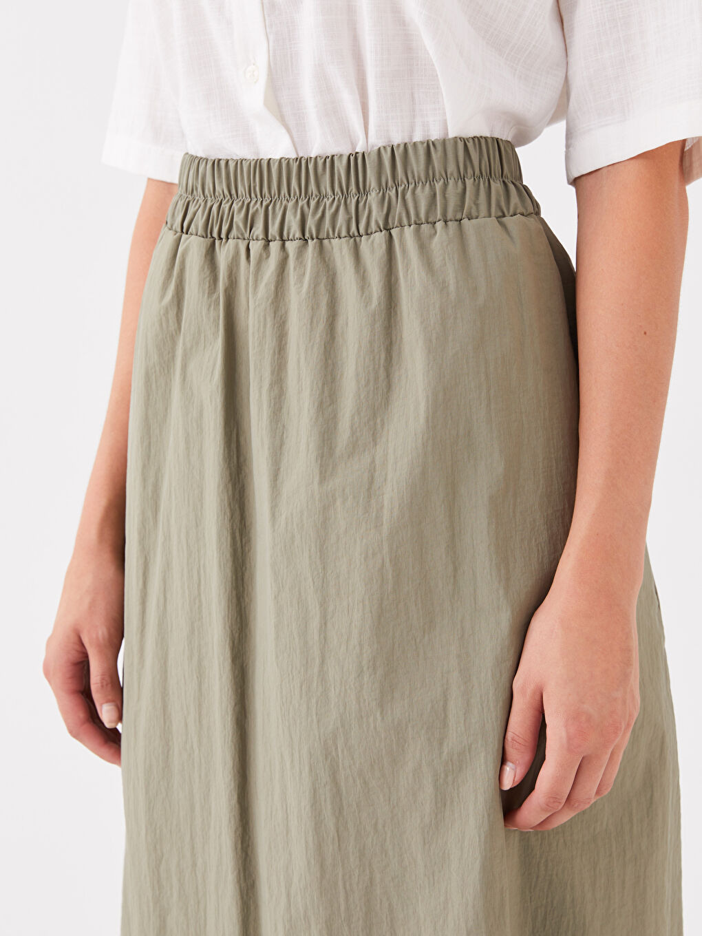 Women's Elastic Waist Regular Skirt -S3KT56Z8-GWK