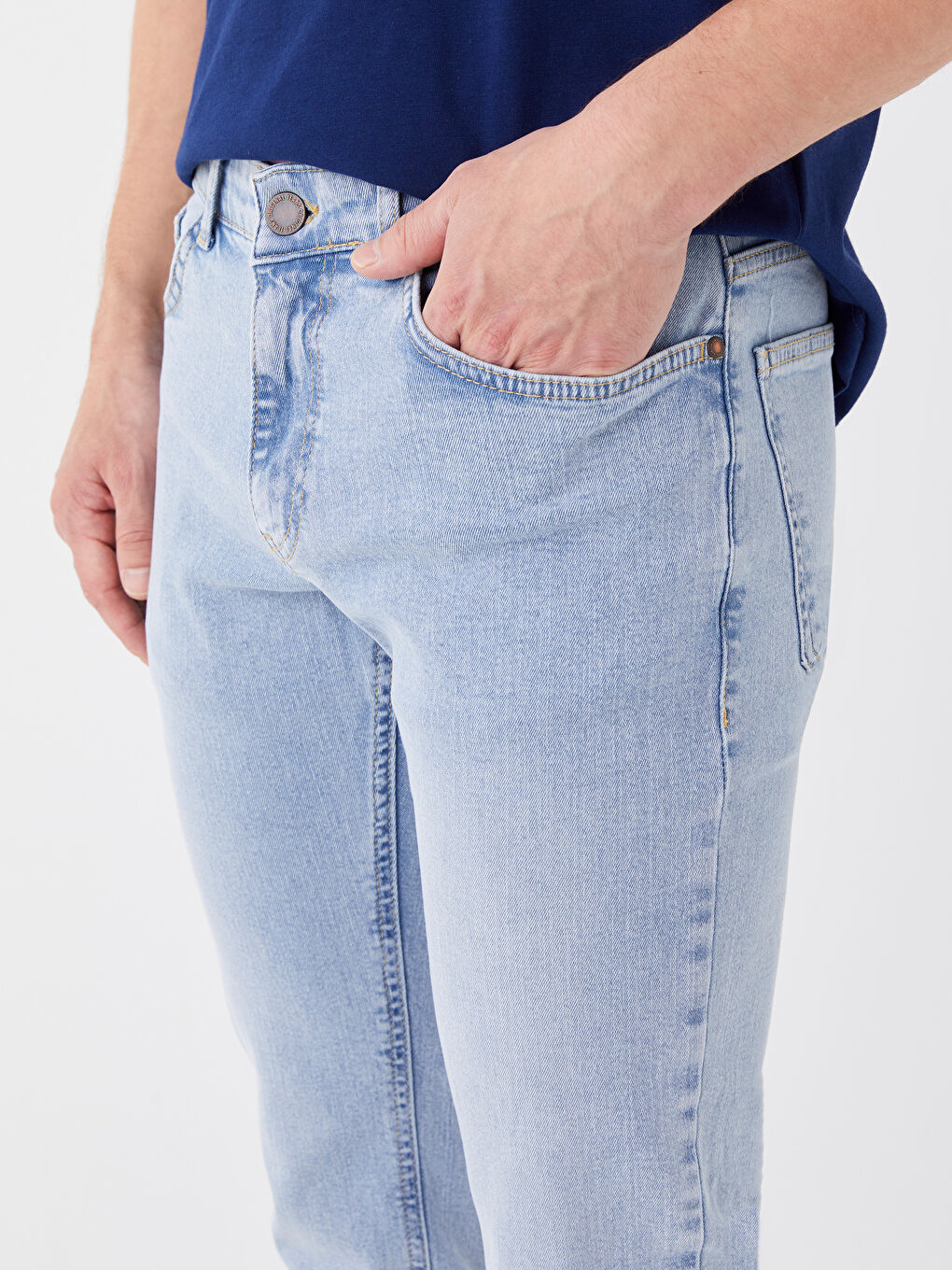 750 Blugi Slim Fit pentru Bărbați-4