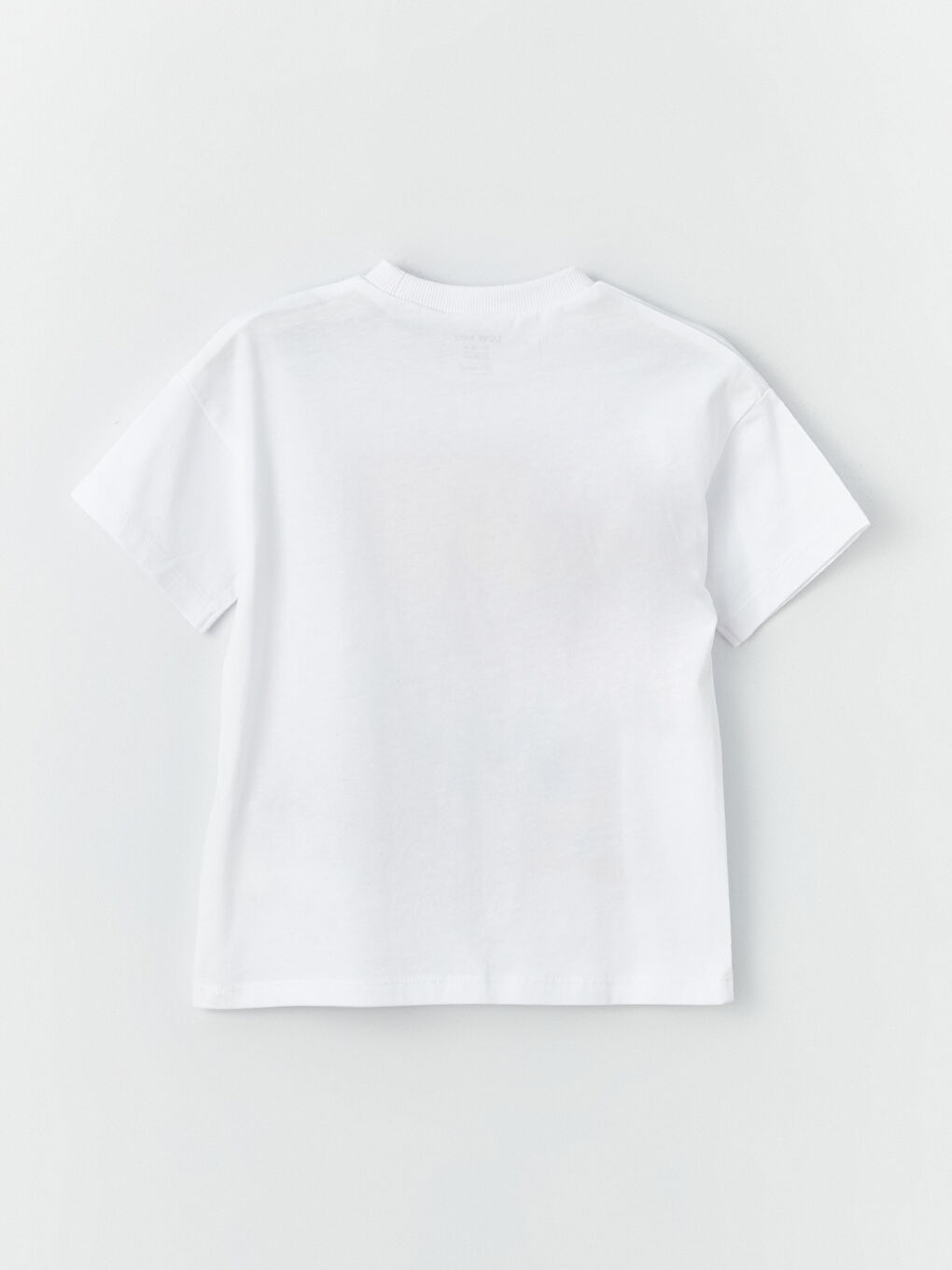 Beyaz Bisiklet Yaka Kısa Kollu Looney Tunes Baskılı Erkek Bebek Tişört-2