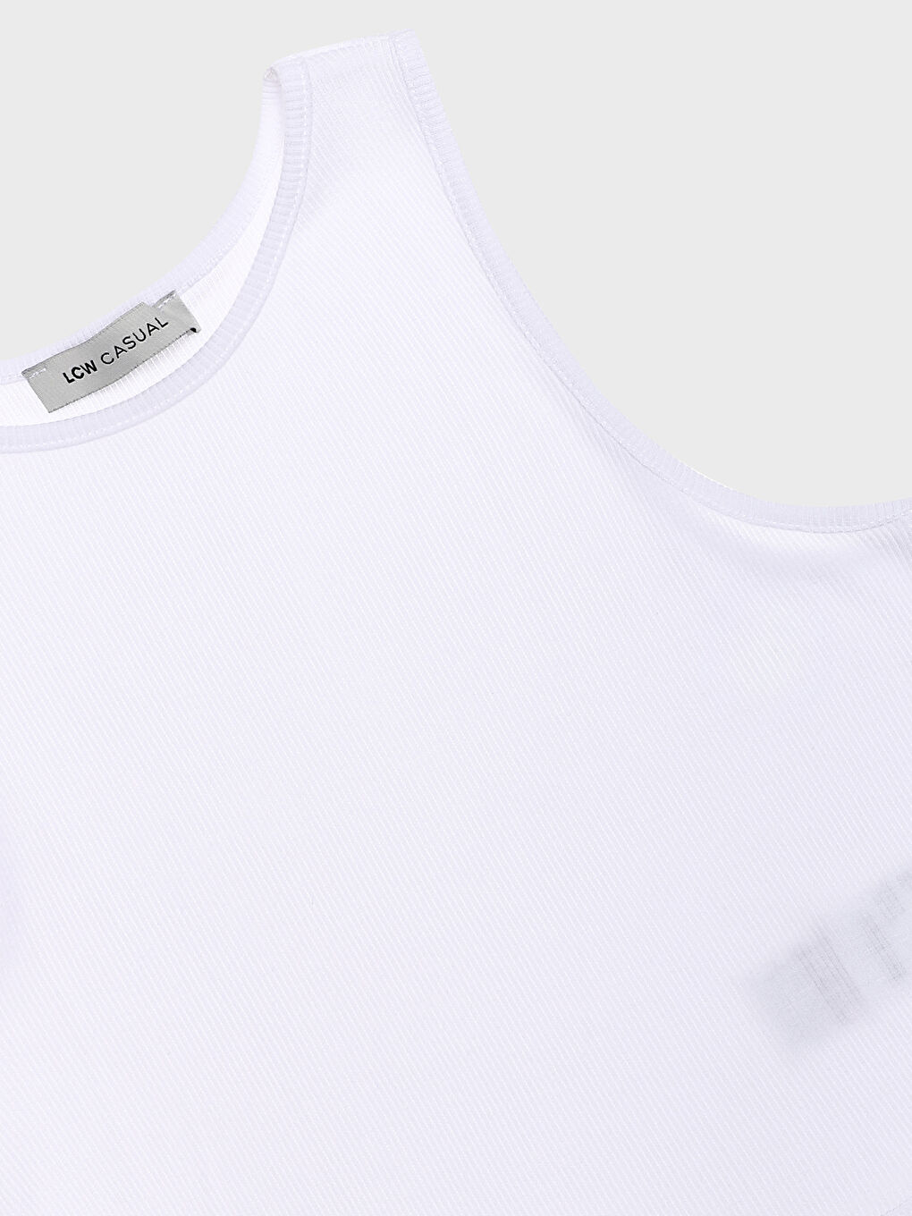 قميص قصير بدون أكمام بياقة دائرية مستقيم للسيدات-1