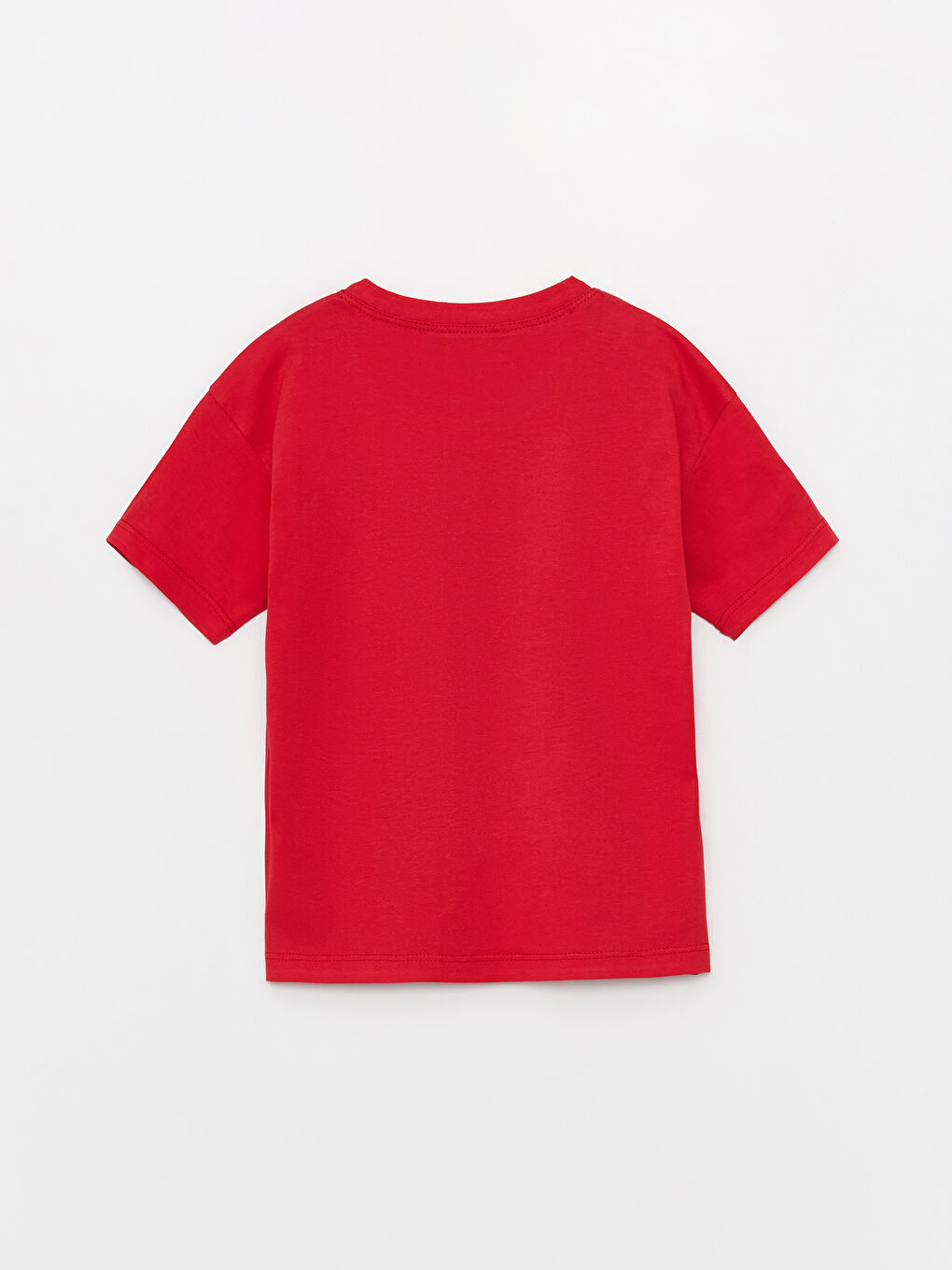 Kırmızı Bisiklet Yaka Kısa Kollu Baskılı Kız Bebek Tişört-1