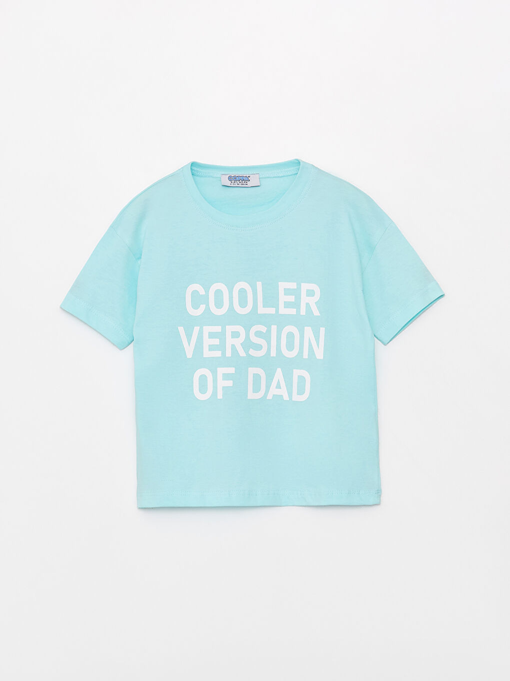 Turkuaz Bisiklet Yaka Kısa Kollu Baskılı Erkek Bebek Tişört