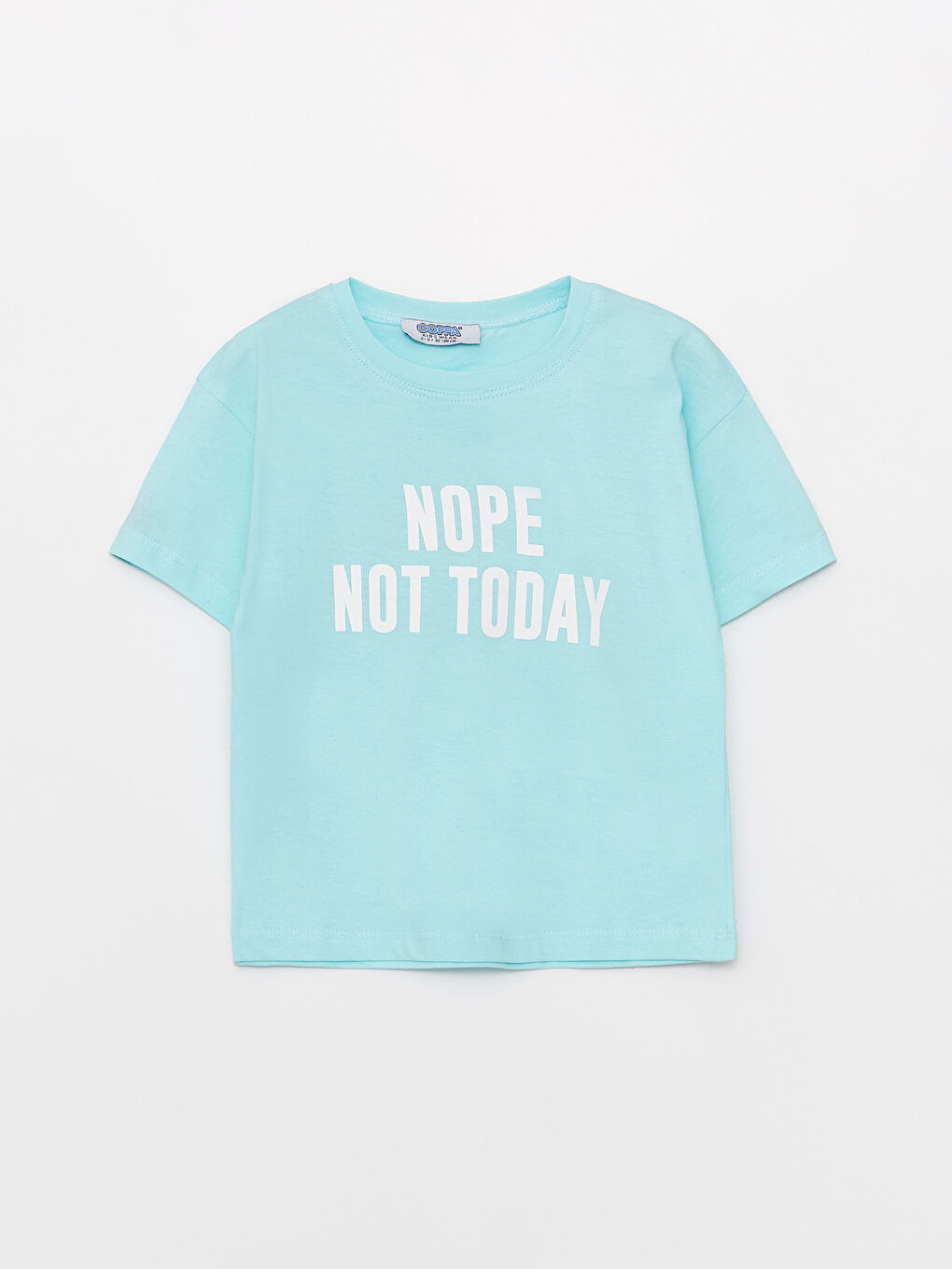 Turkuaz Bisiklet Yaka Kısa Kollu Baskılı Erkek Bebek Tişört