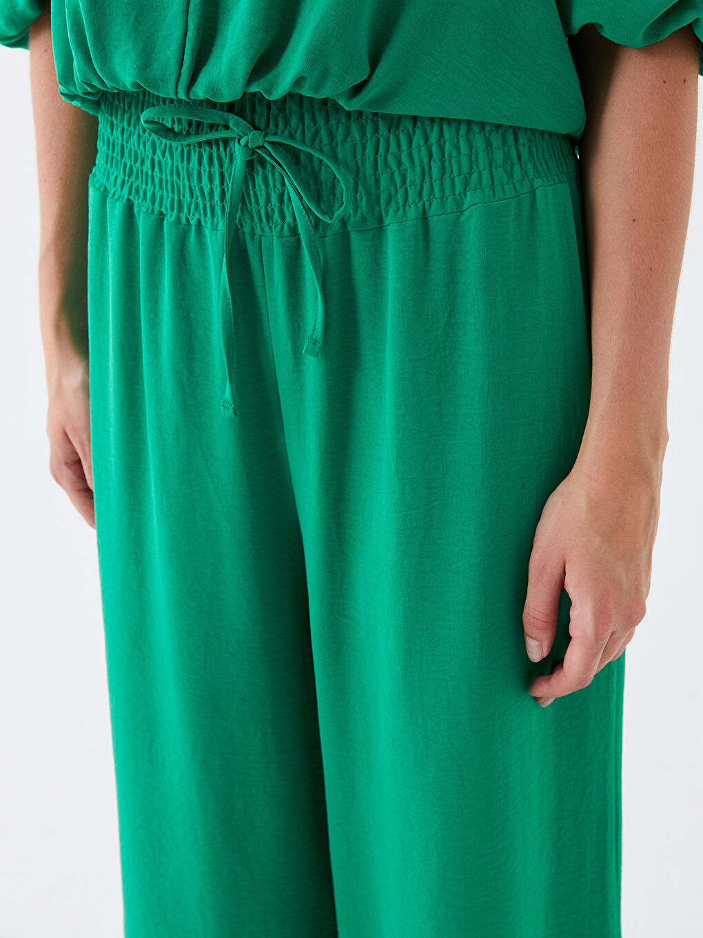 Elasticated Waist Relaxed Fit Women's Trousers-4