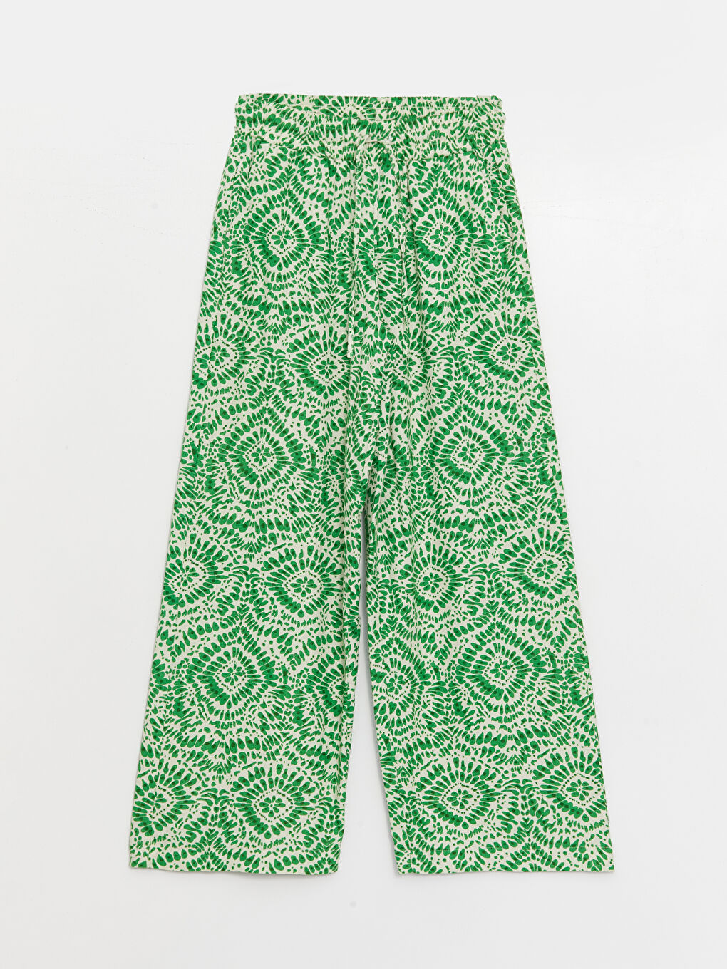 Elasticated Waist Relaxed Fit Patterned Women's Trousers-5